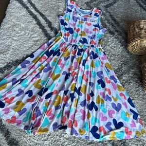 Dot Dot Smile Girls Dress Size 11 Hearts Print  Sleeveless